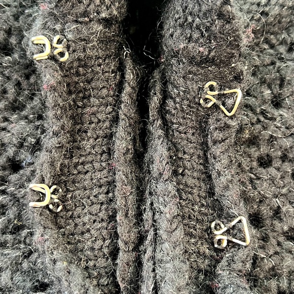 ❤️GAP Women/Junior Open Front Open Knit Collared Bolero Cardigan Black Sz S - Picture 10 of 10